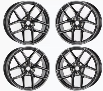4 PCS 20" WHEELS FOR TESLA MODEL Y 20x9 5x114.3 +34 SATIN BLACK RIMS SET