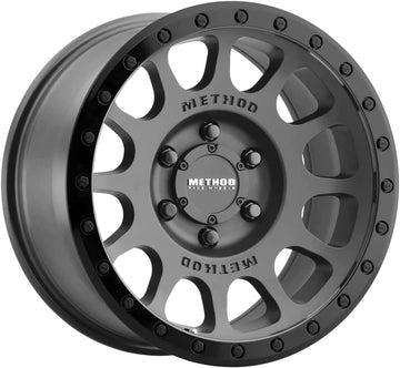 Method Race Wheels MR305 NV Matte Black-Gloss Black Lip Wheel with Aluminum (18 x 9. inches /8 x 6 mm, 18 mm Offset) Set of 4