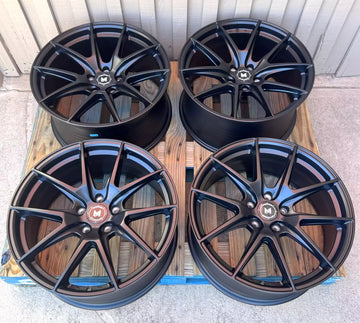 4 Pcs 19x8.5 19x9.5 5x112 Staggered MFlow MFR2 Matte Black Wheels 19" Rims Set 4