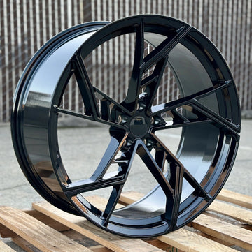 (SET 4) 22" GLOSS BLACK WHEELS FOR AUDI A7 S7 RS6 A8 SQ5 Q7 Q8 RSQ8 ETRON 22x10