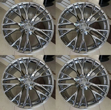 19x8.5 / 20x10 Chrome Wheels For Corvette C6 C7 5X120.7 Staggered Rims Set 4