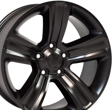 OE Wheels LLC 20 inch Rim Fits RAM 1500 Night Edition Wheel DG65 20x9 Black Wheel Hollander 2453, Set of 4
