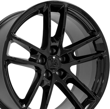 OE Wheels LLC 20 Inch Fits Dodge Challenger Charger SRT8 Magnum Chrysler 300 2718 Style DG23 20X9 Rims Gloss Black, Set of 4