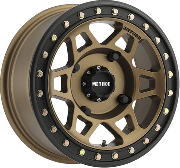 Method Race Wheels 405 UTV Beadlock Method Bronze With Matte Black Ring 15x7" 4x136", 13mm offset 4.3" Backspace, Set of 4