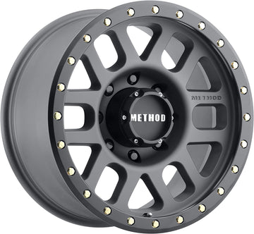 Method Race Wheels 309 Grid Titanium/Black Street Loc 18x9" 8x6.5", 18mm offset 5.75" Backspace, Set of 4