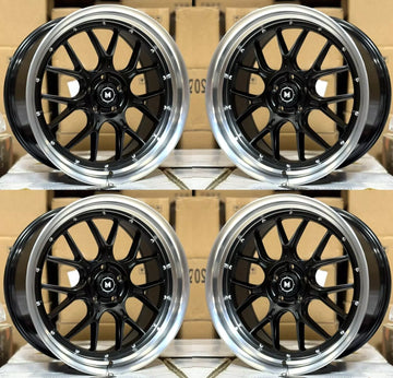 4 Pcs 18x9.5 +30 5x114.3 MFlow MFL2 Matte Black Wheels 18" Rims Set