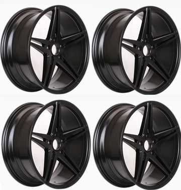 (4 PCS) 18" Tuner Wheels 18x8 5x114.3 ET35 73.1 Satin Black Rims Set 4