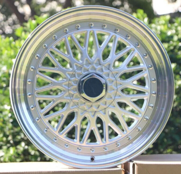 20" Wheels 20x8.5 5x112/5x114.3 +35 Silver Machined Lip RS Style Rims Set 4