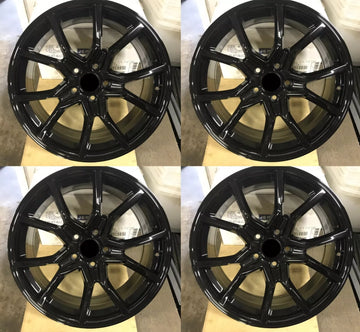 SET (4) 18" FK8 TYPE R STYLE GLOSS BLACK RIMS NEW WHEELS FITS HONDA ACCORD SPORT