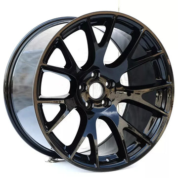 24" SRT HELLCAT HC STYLE GLOSS BLACK WHEELS RIMS FOR JEEP DODGE 5X127 24X10 +25