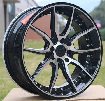 20" Tuner Wheels 20x9.5 +35 5x114.3 W512 Mesh Style Machined Black Rims Set 4