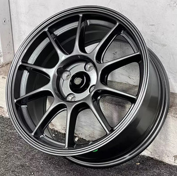 (SET 4) 15" TUNER STYLE WHEELS RIMS SATIN BLACK FITS HONDA CIVIC INSIGHT CRX