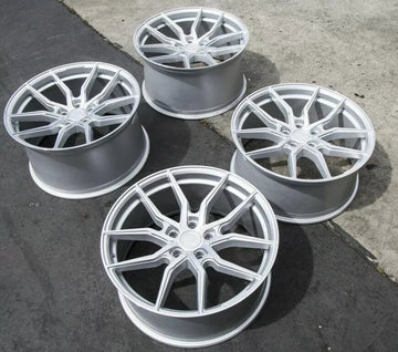 20x9 +32 / 20x10.5 +45 Flow Forged AFF1 5x114.3 Wheels Silver Rims 20 Inch Set 4