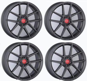 19" Wheels 19x8.5 5x114.3 +35 CB 73.1 Satin Gunmetal Rims Set 4