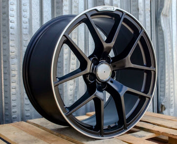 18X8 5X112 SATIN BLACK WHEELS FITS MERCEDES C350 C300 CLA250 CLA45 E320 E350