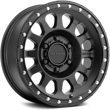 Method Race 315 Custom Wheel - Matte Black Rims - 17" x 8.5", 0 Offset, 6x135 Bolt Pattern, 87mm Hub, Set of 4