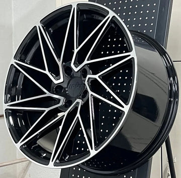 ONE SINGLE SPARE 19" Wheel 19x8.5 5x114.3 ET35 CB73.1 Black Machined Face Rim