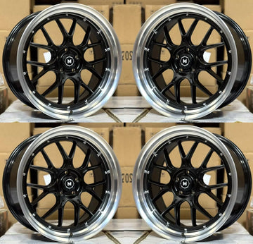 4 Pcs 20" MFlow MFL2 Matte Black Wheels 20x8.5 +35 5x120 CB 72.6 Rims Set