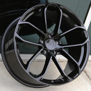 20x9 / 20x10 Staggered Wheels Set For PORSCHE MACAN Turbo S 20" Black Rims Set 4