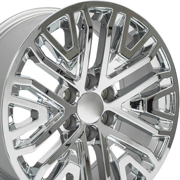 OE Wheels LLC 20 inch Rim Fits Next Gen Chevy Silverado Wheel CV37 20x9 Chrome Wheel Hollander 5906, Set of 4