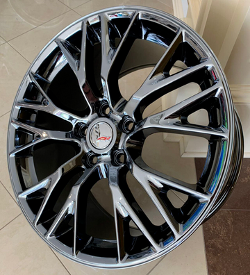 19x8.5 / 20x10 Black Chrome Wheels For Corvette C6 C7 5X120.7 Staggered Set 4
