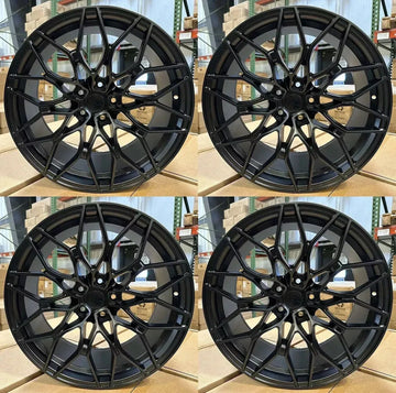 Set (4) 20" SATIN BLACK STAGGERED WHEELS FIT BMW 530e 530i 540i M550i XDRIVE
