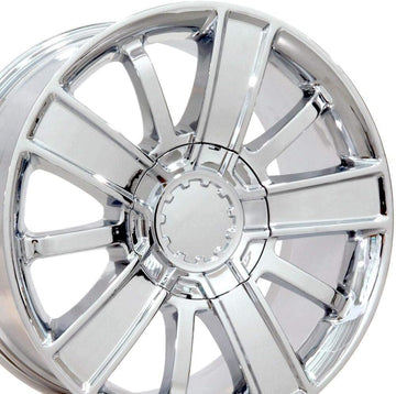 OE Wheels LLC 20 inch Rim Fits Chevy Silverado High Country Wheel CV77 20x9 Chrome Wheel Hollander 5653, Set of 4