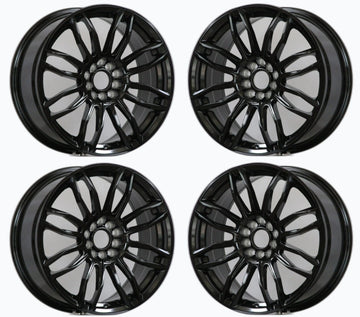 17" Wheels 17x7.5 +35 5X112 CB 73.1 Gloss Black Rims Set 4