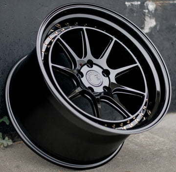 19" Aodhan DSX Wheels 19x11 +22 5x114.3 Gloss Black Set 4 Concave Rims