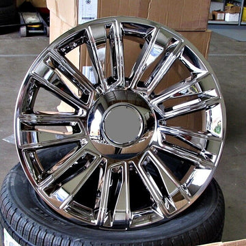 26" Chrome Wheels Fit Cadillac Escalade Chevy Silverado 1500 26x9.5 Rims Set 4