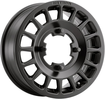 Method MR407 14x7 5+2/+38mm Offset 4x156 120mm CB Matte Black Wheel, Set of 4