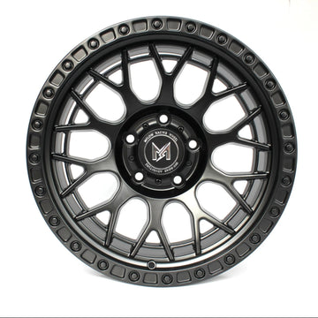 MFlow Off-Road Wheels MF02 Black 17x9 -12 5x127 71.5 Fit Wrangler Gladiator
