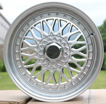 17" Wheels 5x120 +35 CB73.1 Silver Machined 17x8.5 RS Style Rims Set 4