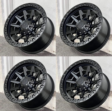 17" Black Wheels For OFFROAD Toyota 4Runner Tacoma FJ Cruiser 6x139.7 17x8.5 +0