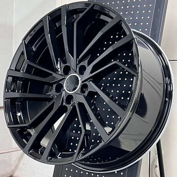 19" RS5 STYLE GLOSS BLACK WHEELS FITS AUDI B5 B6 B7 B8 A4 A3 A6 A8 TT QUATTRO