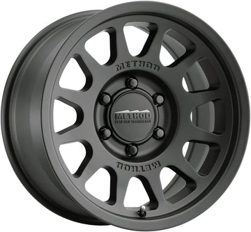 Method Race Wheels 703 Black Wheel with Matte (16 x 6.5 inches /6 x 180 mm, 90 mm Offset) Set of 4