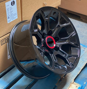 17x8 Wheels For Toyota 4Runner Tacoma FJ  17" 6x139.7 +5 Gloss Black Rims Set 4