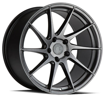 Aodhan AH09 18x8.5 +35 5x114.3 Hyper Black Directional 18 Inch Wheels Rims Set 4