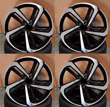 22" Wheels for Honda Accord 22x8.5 +45 5x114.3 Gloss Black Machined Rims Set 4