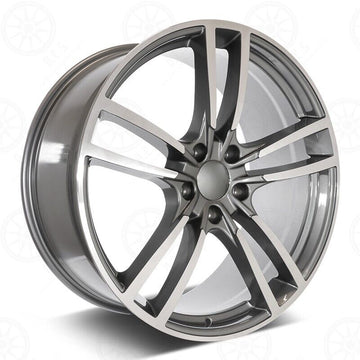 22x10 Wheels Fit Porsche Cayenne Audi Q7 5x130 Rims 22" Gunmetal Machined Set 4