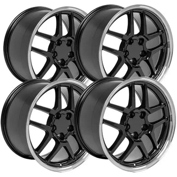OE Wheels CV04 17x9.5 5x4.75" +54mm Black Wheels Rims 17" Inch