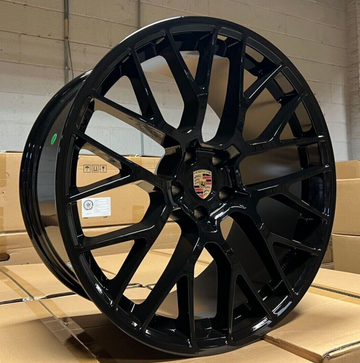 (SET OF 4) 20" Wheels Rims Black Staggered for PORSCHE MACAN GTS Turbo S