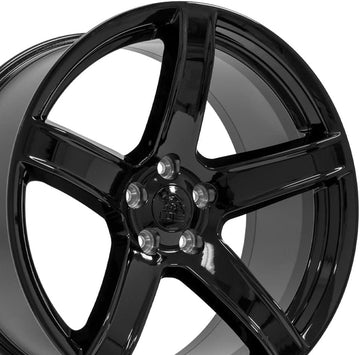 OE Wheels LLC 20 inch Rim Fits Dodge Challenger SRT Wheel DG22 20x9.5 Gloss Black Wheel Hollander 2640, Set of 4