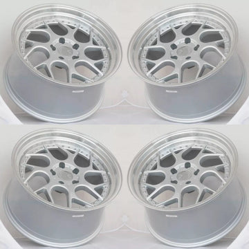 18x10.5 5x114.3 +22 Aodhan DS01 Wheels 18" Silver Machined Rims Set 4