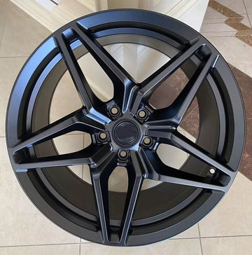 19x9.5 / 20x11 Satin Black Wheels For Corvette C6 C7 19"/20" Staggered Rims Set