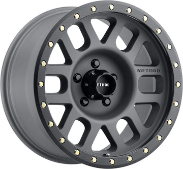 Method Race Wheels 309 Grid Titanium/Black Street Loc 18x9" 5x150", 18mm offset 5.75" Backspace, Set of 4