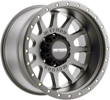 Method Race Wheels MR605 NV Gloss Titanium Wheel with Aluminum (20 x 10. inches /8 x 6 mm, -24 mm Offset) Set of 4