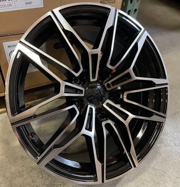 4 PCS 18" STAGGERED Wheels Rims Black Machine 5x120 fits BMW E36 E46 E90 E92 F30