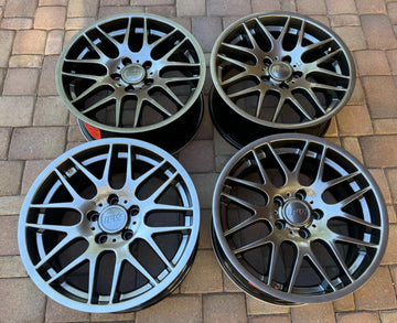 19" WHEELS FOR BMW E90 F30 328 335 Z4 19x8.5/19x9.5 5x120 STAGGERED METALLIC