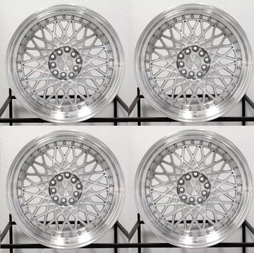 17x9 AodHan AH05 Wheels 5x100 / 5x114.3 +25 Silver Machined Face 17" Rims Set 4